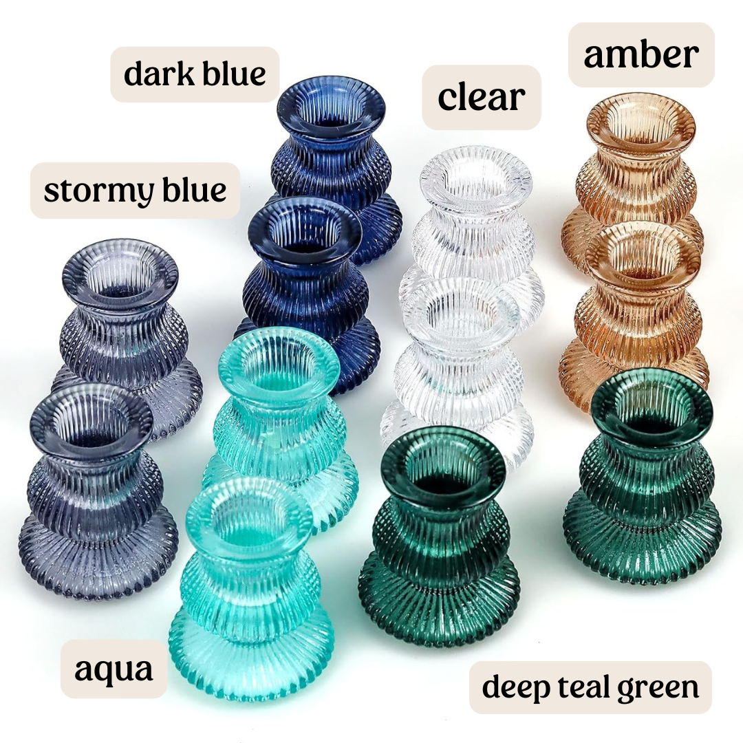 Glass Taper Candle Holders