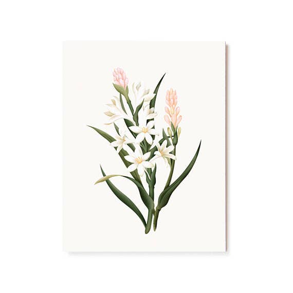 Botanical Scented Card - Tuberose