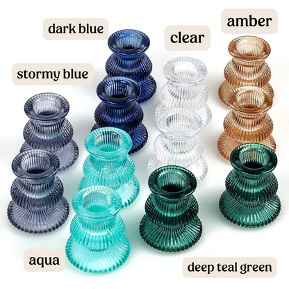 Glass Taper Candle Holders