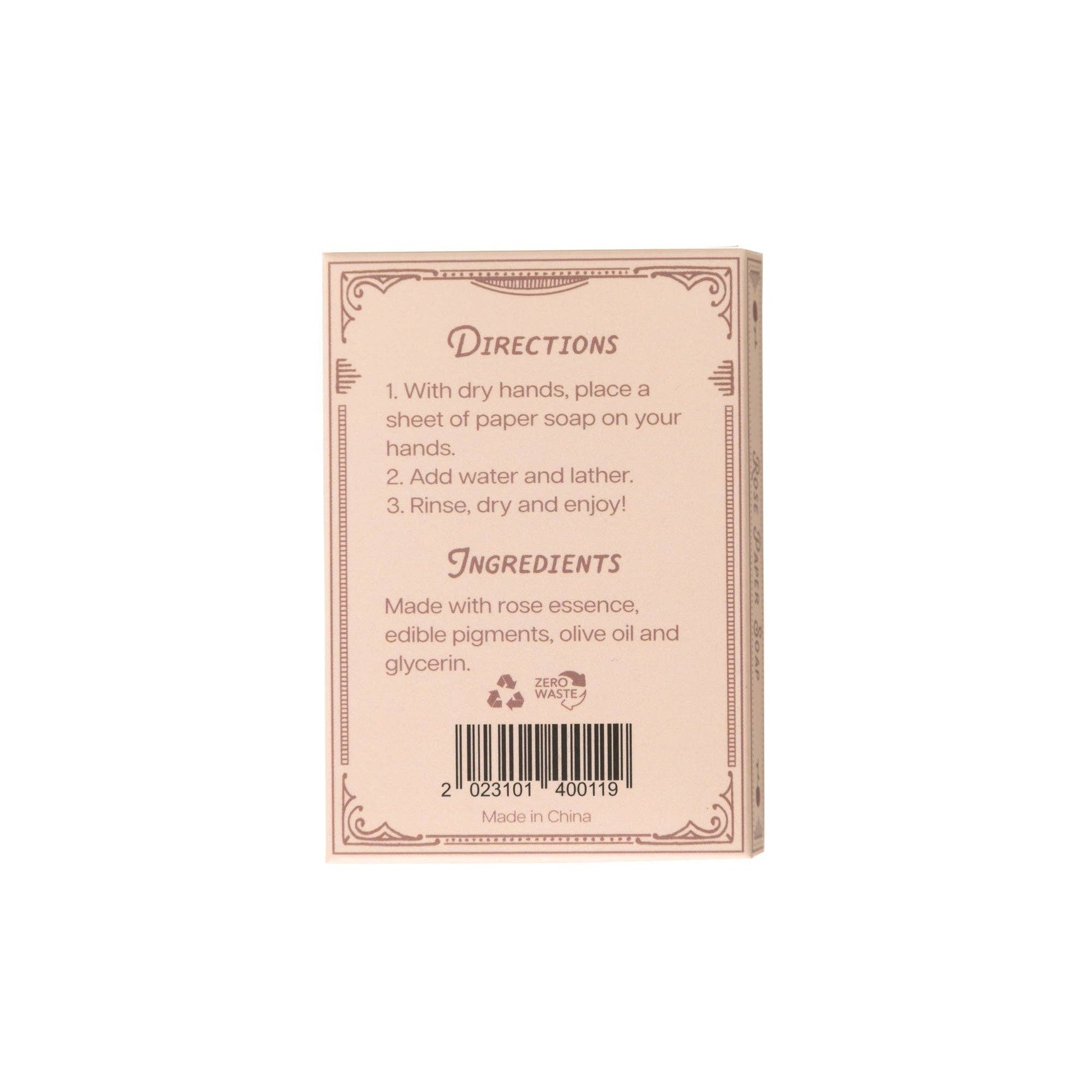Paper Soap – Rose Scent, 50 Sheets