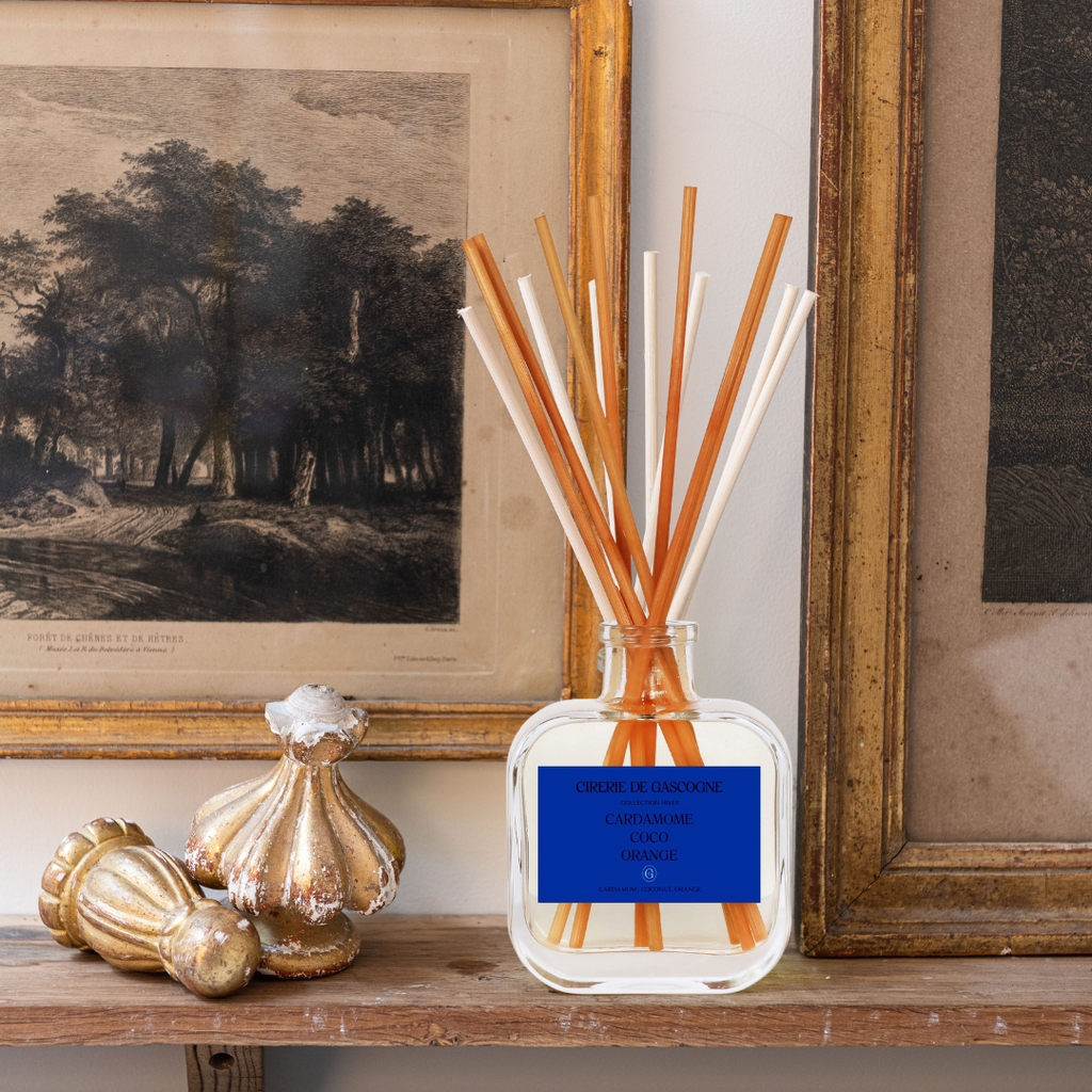 Orange Glass Reed Diffuser Cardamom, Coconut, Orange Reed Diffuser – Borough Home