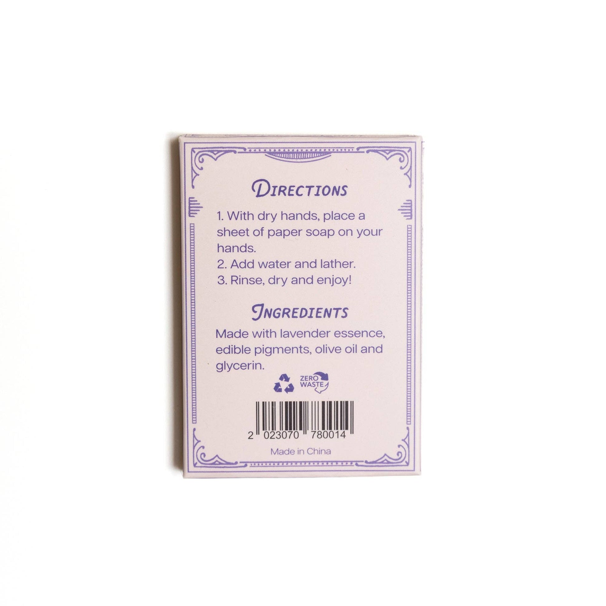 Paper Soap – Lavender Scent, 50 Sheets