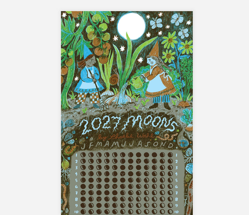 Phoebe Wahl 2027 Lunar Calendar Poster Daily Moon Tracker